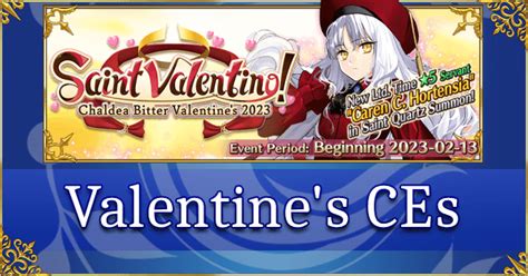 [Fate Grand Order / FGO] Valentine Craft Essence Directory.